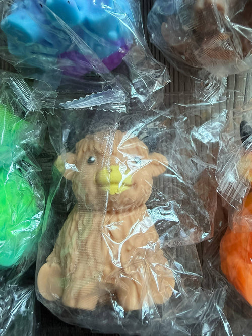 Highland Cow Brown Squishy Stress Toy