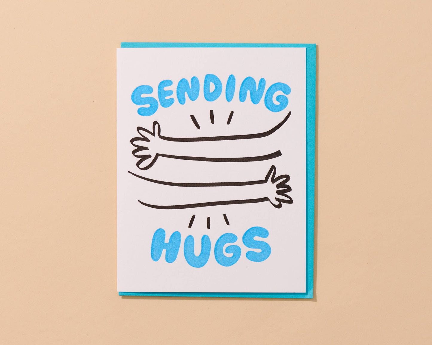 Sending Hugs Letterpress Card