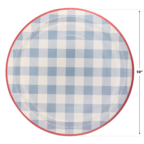 Hamptons Chambray Gingham Plates - 8 ct.
