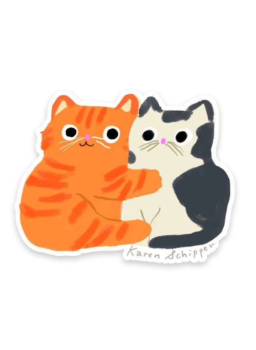 Cat Hug Sticker