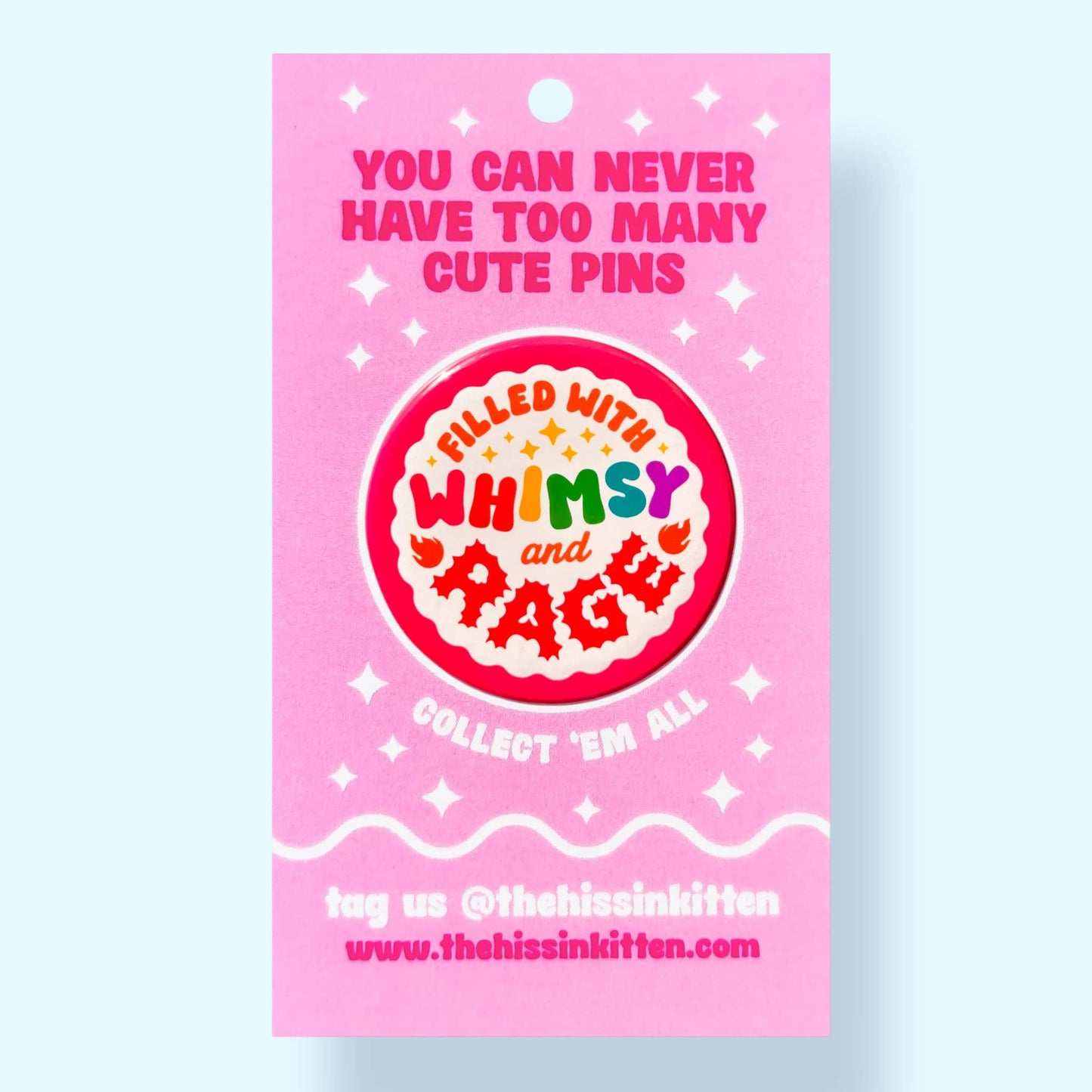 Filled With Whimsy and Rage Round Magnet