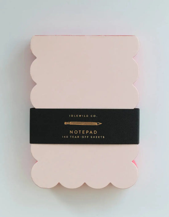 Scalloped Notepad - Peach + Persimmon Edge