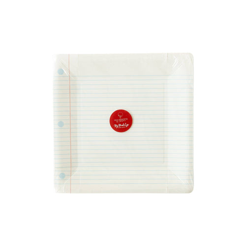 Notebook Paper Plates - 8 Ct.