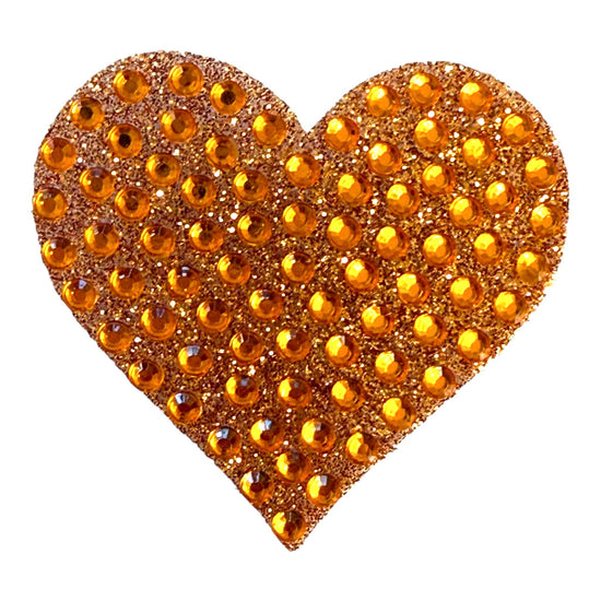 StickerBeans Orange Heart 2" Sticker