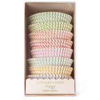 Cupcake Liners: Round Pastel Stripe