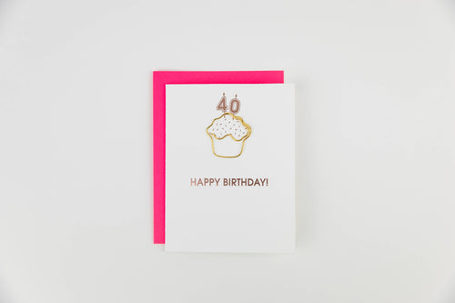 Happy Birthday 40 Milestone Paperclip Card