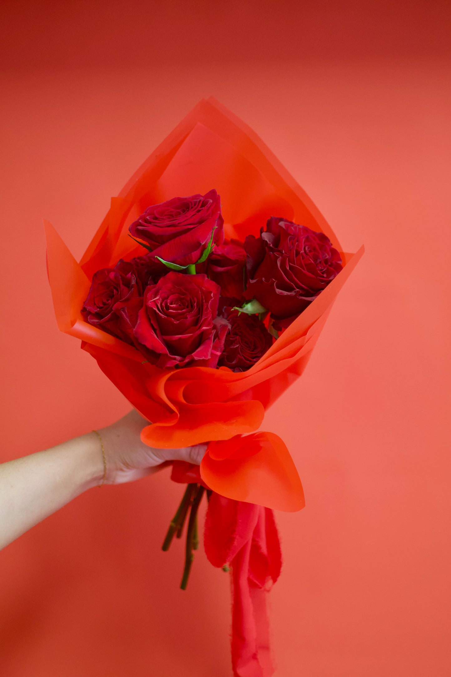6 Rose Wrapped Bouquet
