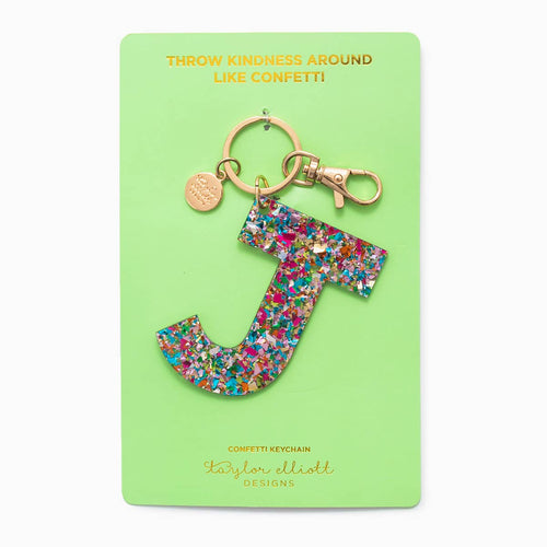 Letter Keychains - Colorful Confetti