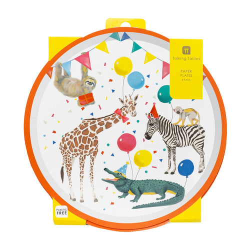 Safari Animal Paper Plates - 8 Pack