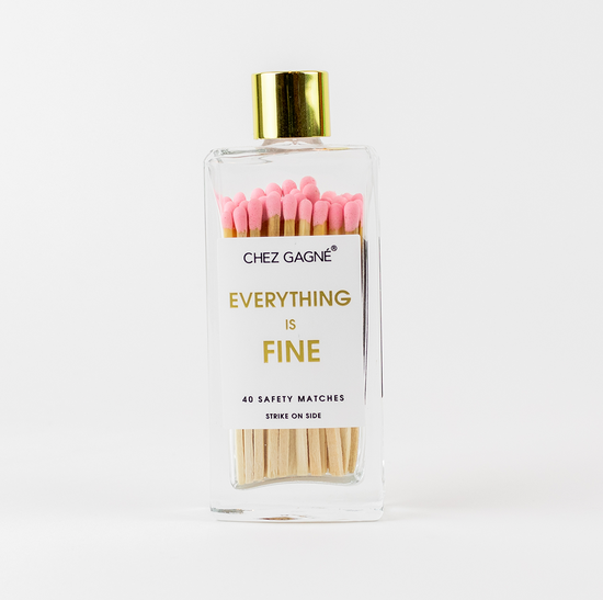 Glass Bottle Matchsticks - Everything is Fine