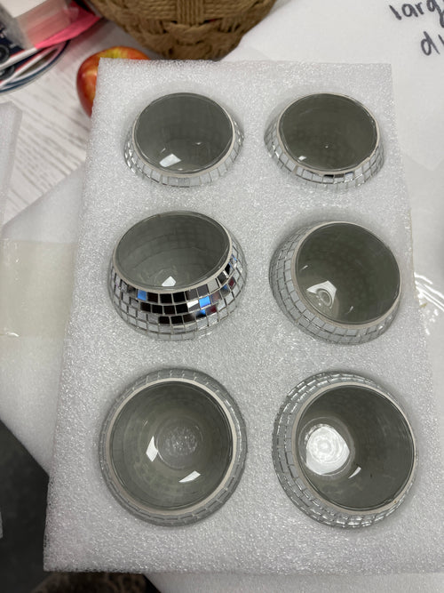 Disco Ball Glass Planter Vase - Tiny