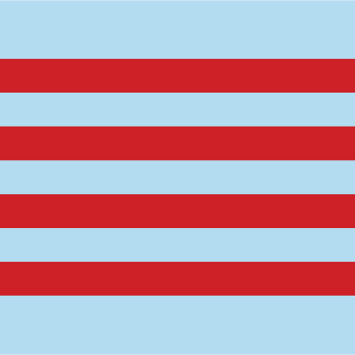 Striped Dog Collar: Cherry/Sky