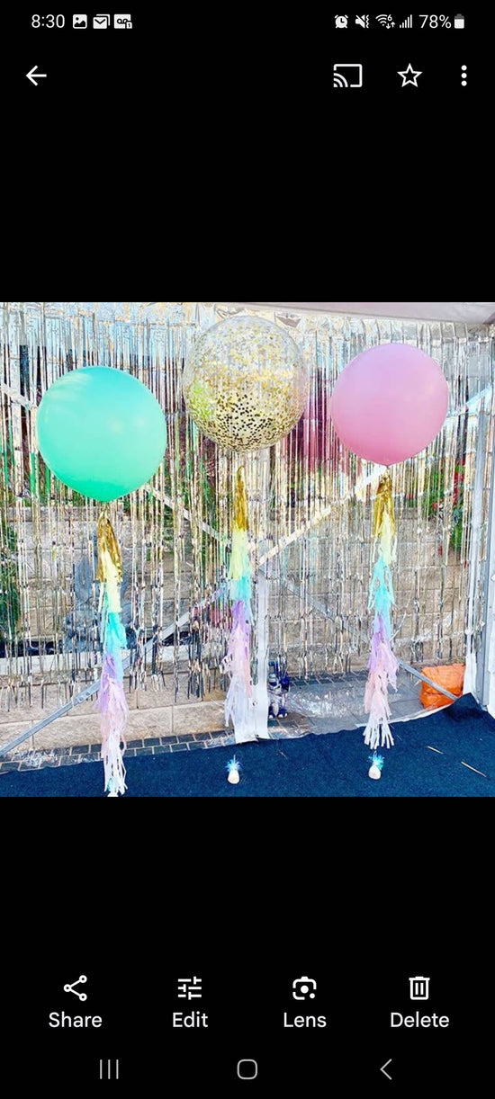 Tissue Paper Tassel - Light Blue