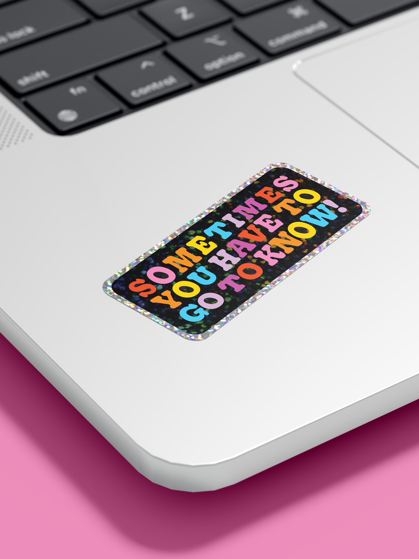 Go To Know Glitter Sticker