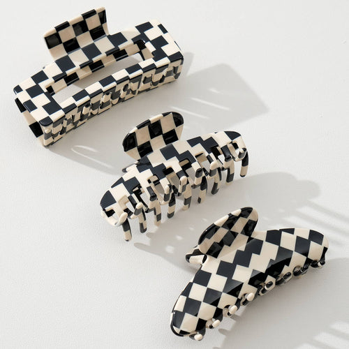 Checkmate Large Assorted Claw Clips - Black