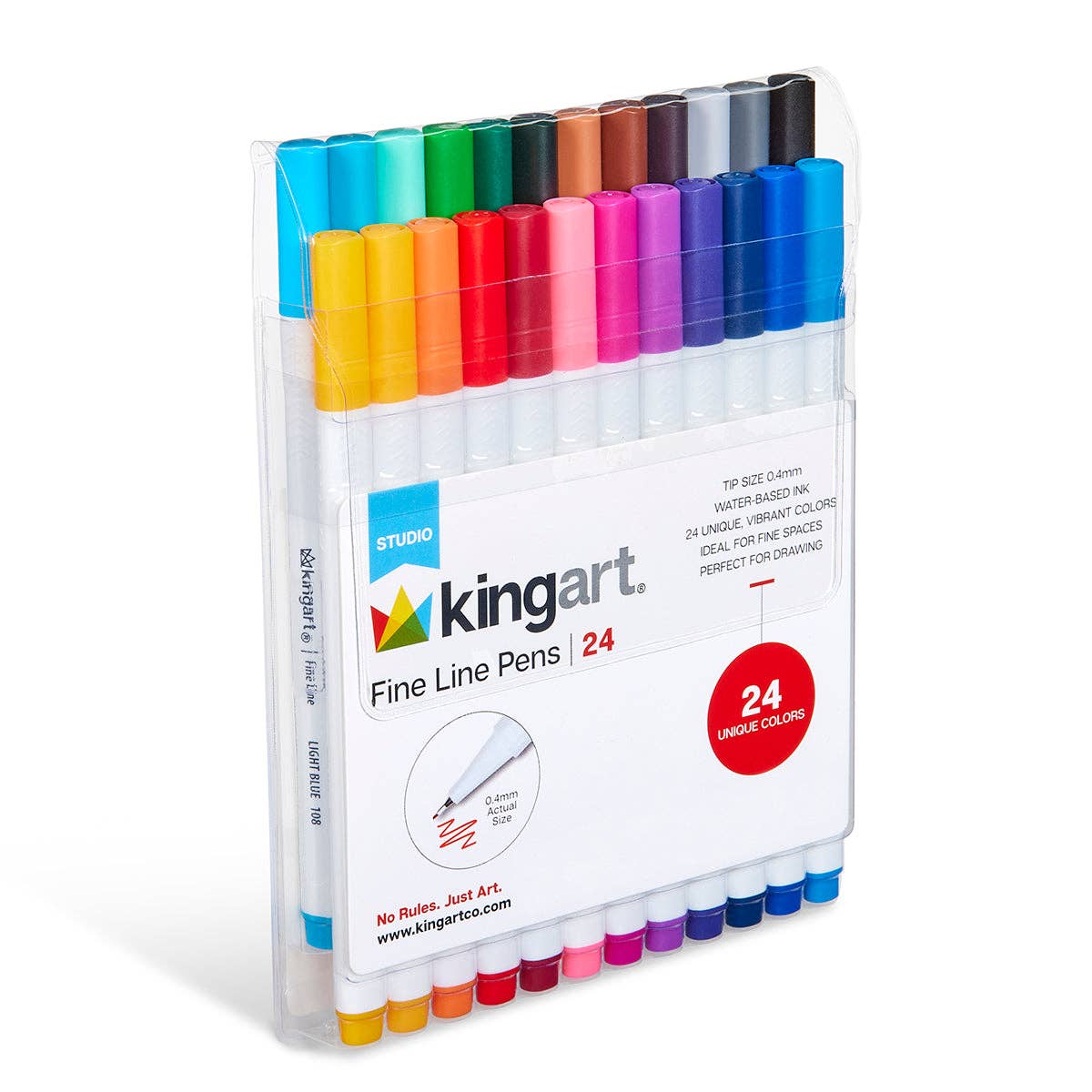 Fine Line Pens - Water-Based Ink - 24 Colors