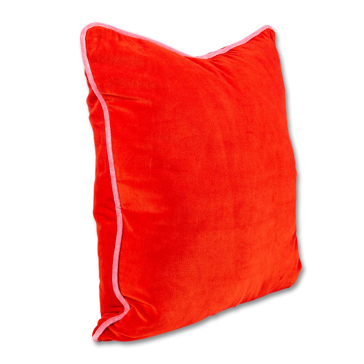 Charliss Velvet Pillow - Cherry + Light Pink: WITH INSERT