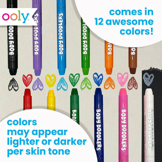 Body Doodlers Crayons - Set of 12