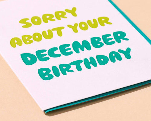 December Birthday Letterpress Card