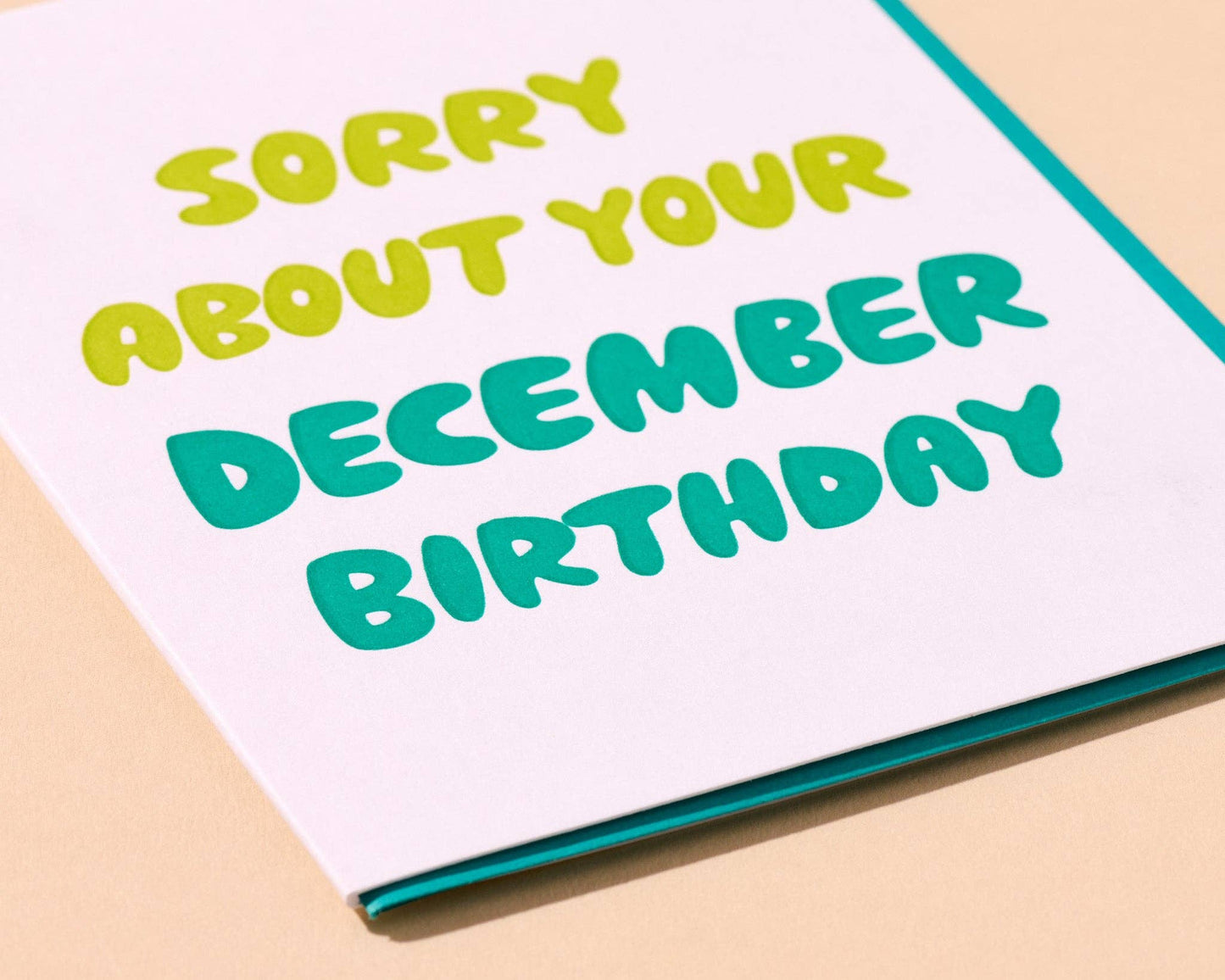 December Birthday Letterpress Card