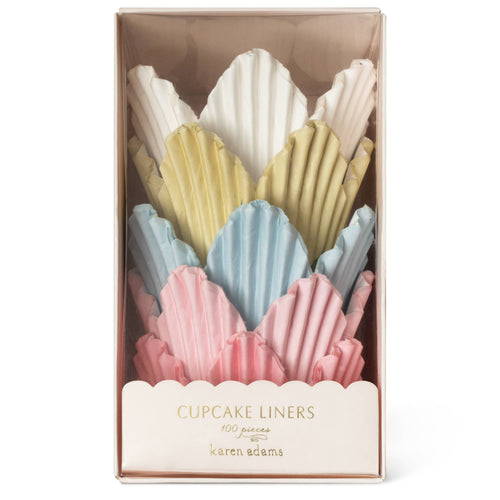 Cupcake Liners: Round Pastel Stripe