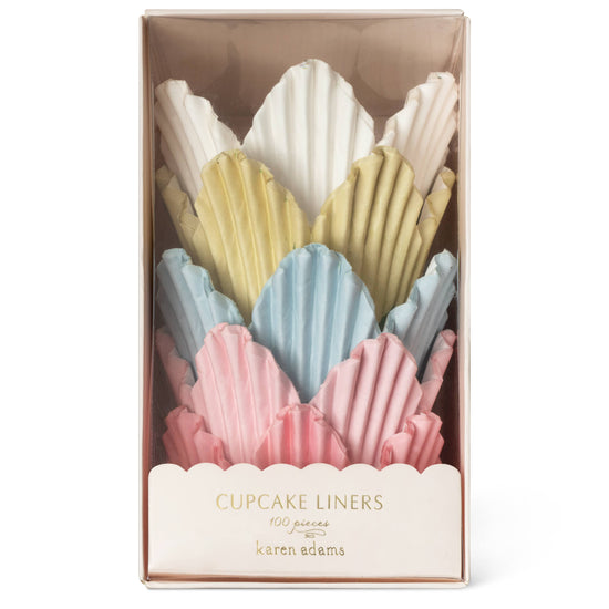 Cupcake Liners: Round Pastel Stripe