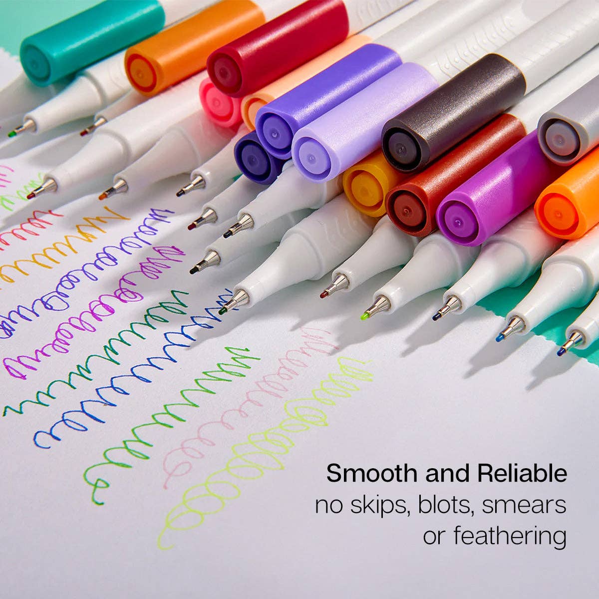Fine Line Pens - Water-Based Ink - 24 Colors