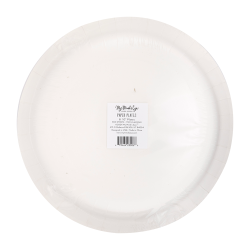 Red Stripe Paper Plates - 8 ct.