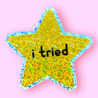 I tried Gold Glitter Sticker
