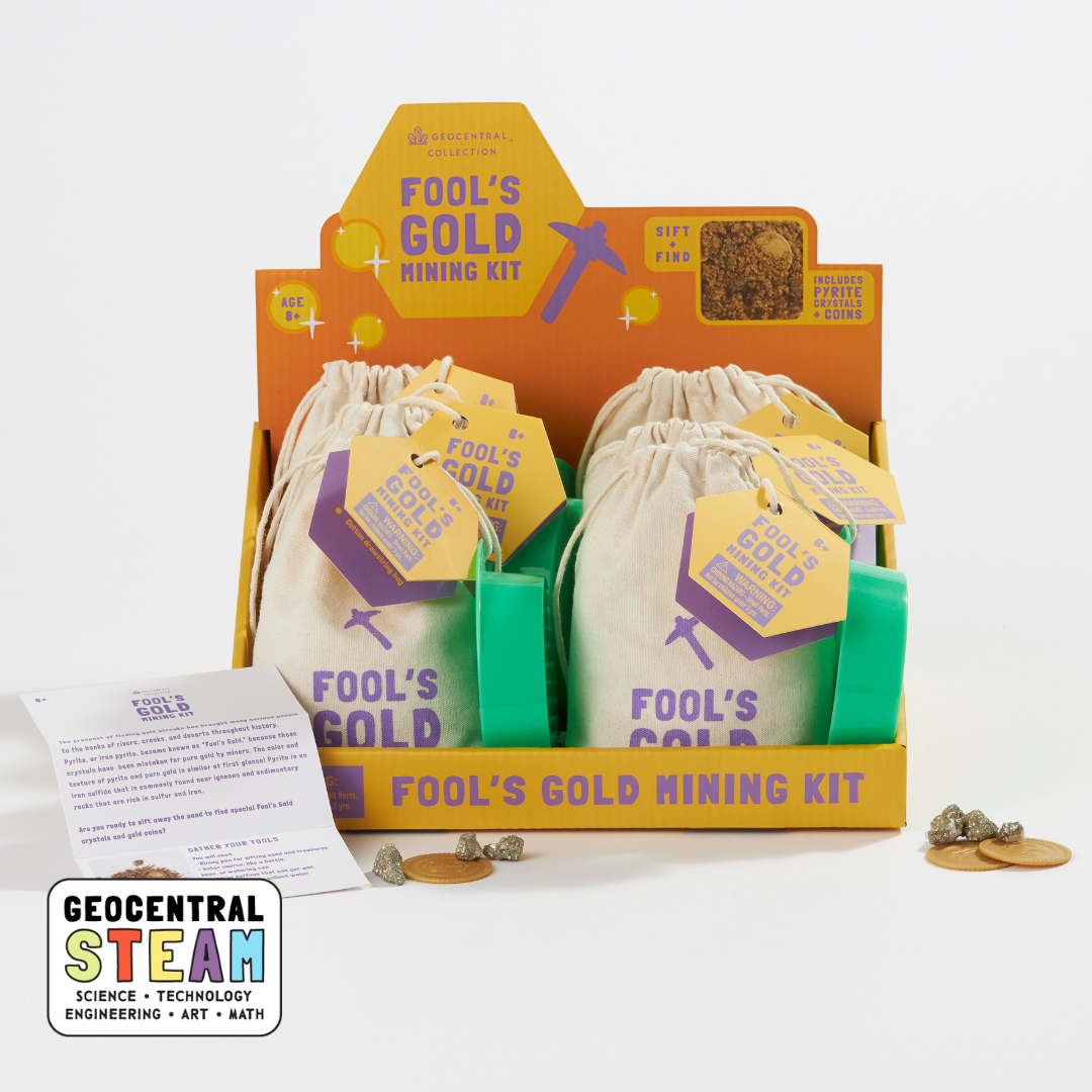 Fool's Gold Mining Kit - Sift Real Sand and Crystals!