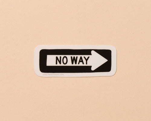 No Way Street Sign Sticker