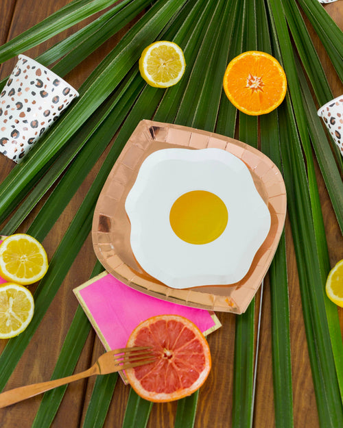 Yolks on You Die-Cut Dinner Plates - 8 ct.