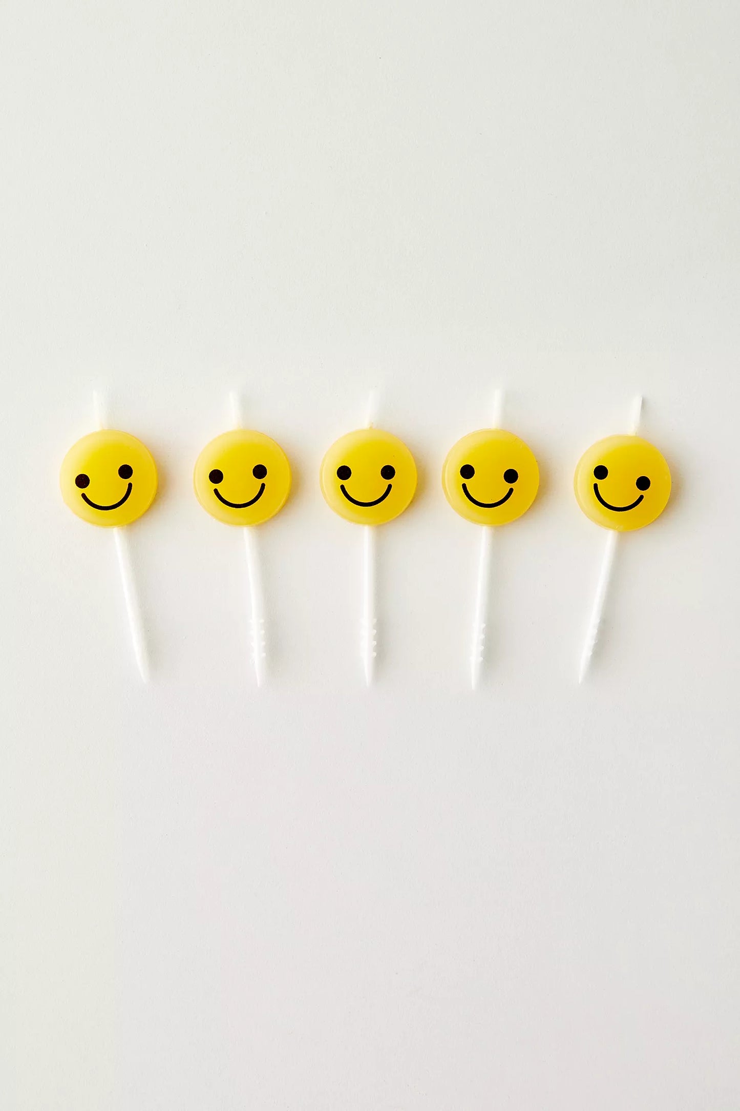 Happy Face Cake Candles