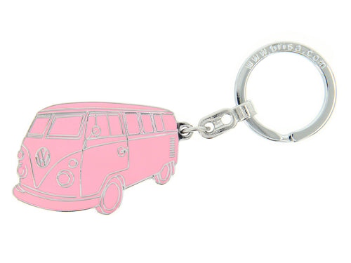 VW Bus Enamel Key Ring - Pink