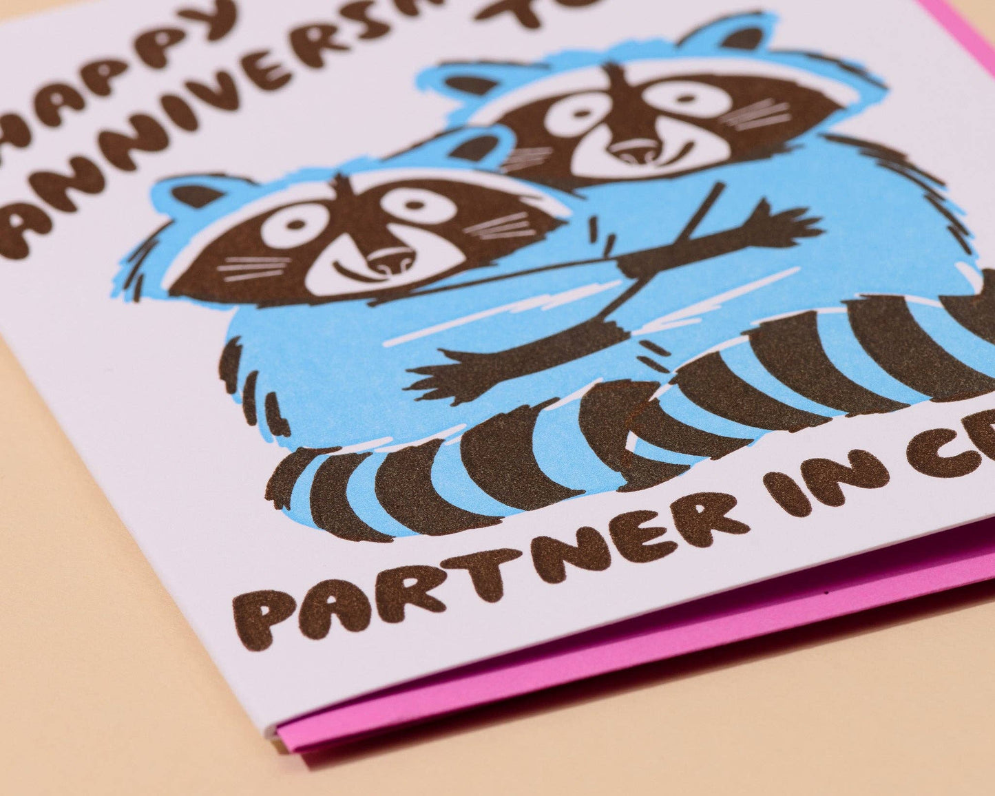 Partners in Crime Letterpress Anniversary Card