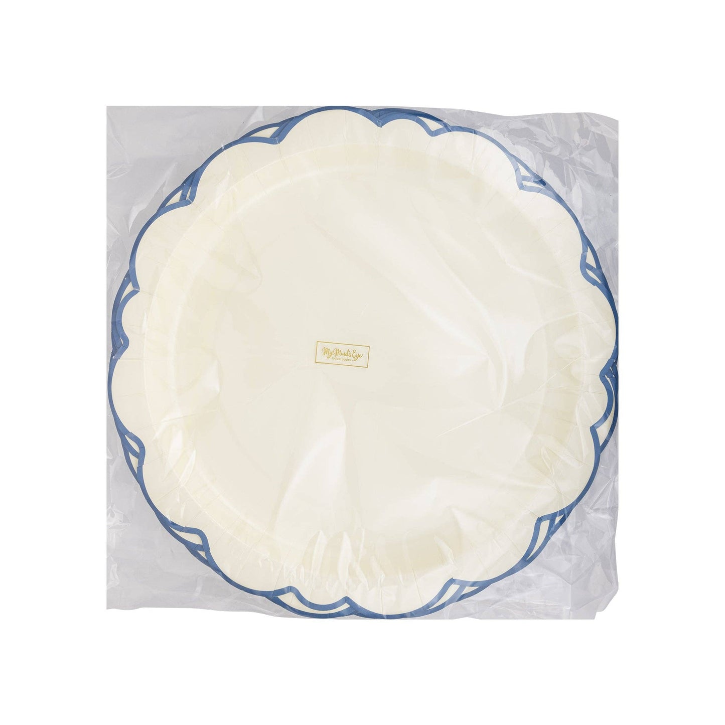 Pembroke Cream with Blue Edge 12" Paper Plates