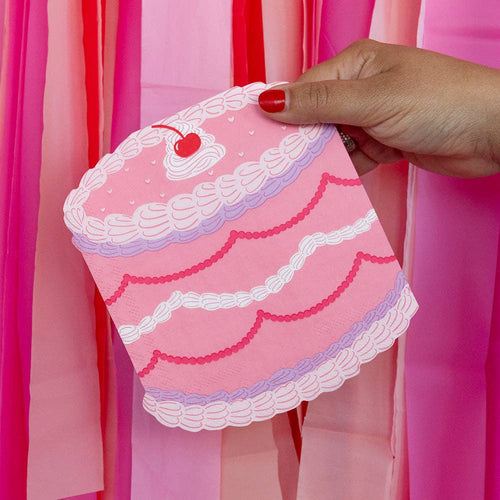 You're The Cherry On Top Cake-Shaped Large Napkins