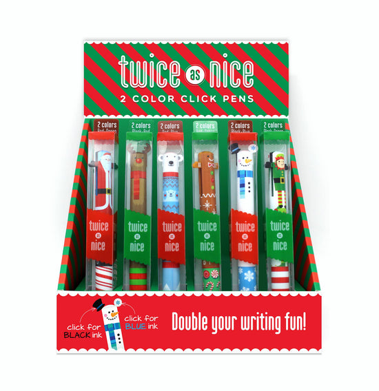 Twice as Nice Holiday 2-Color Click Pen