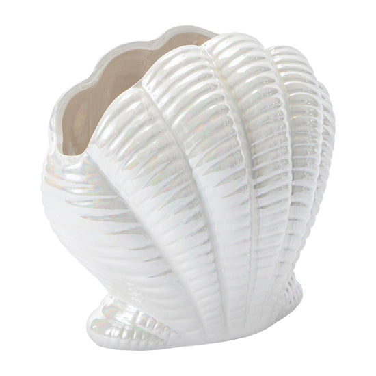 Iridescent Seashell Vase