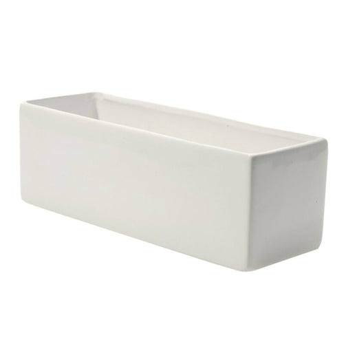 White Long&Low Planter Vase