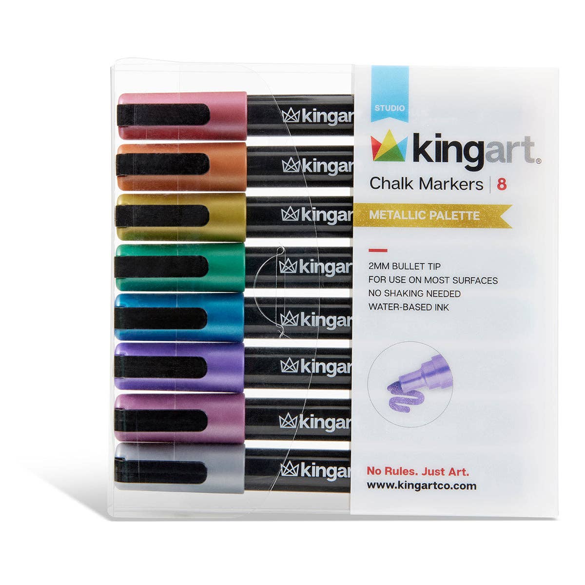 Chalk Markers – Metallic Palette, 8 Colors