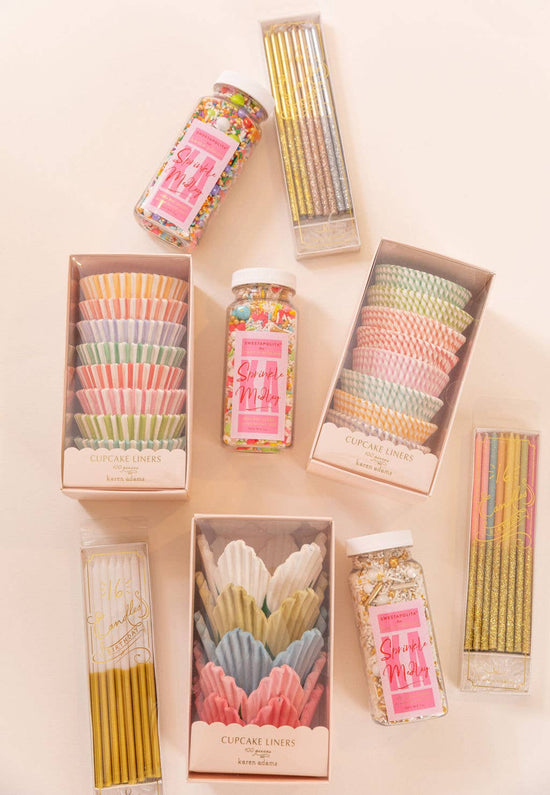 Cupcake Liners: Round Pastel Stripe
