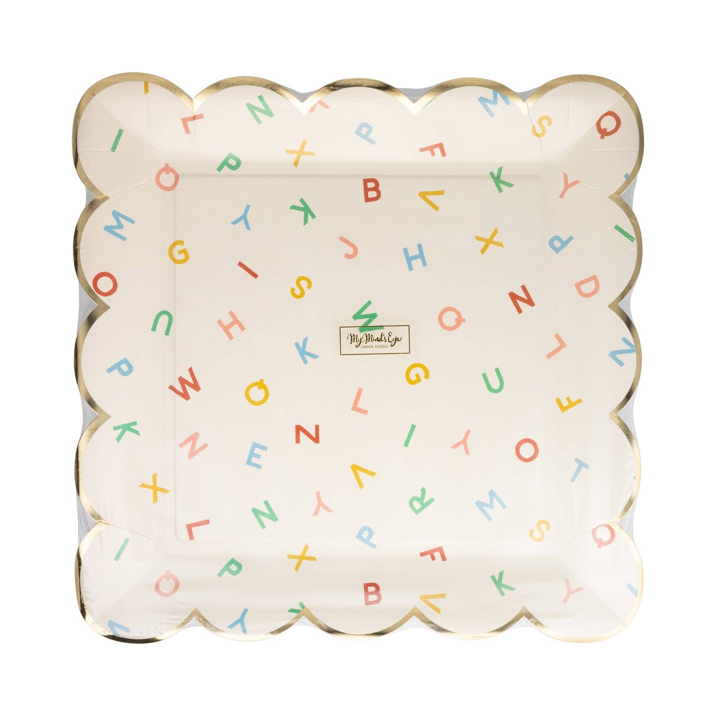 Scattered Alphabet Paper Plates