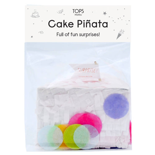 4" Mini Tabletop Piñata - Cake Slice in Party Bag