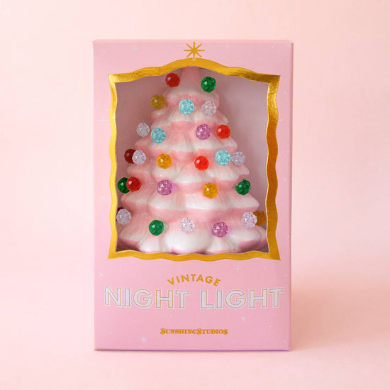 Vintage Tree Gumdrop Night Light - Pink