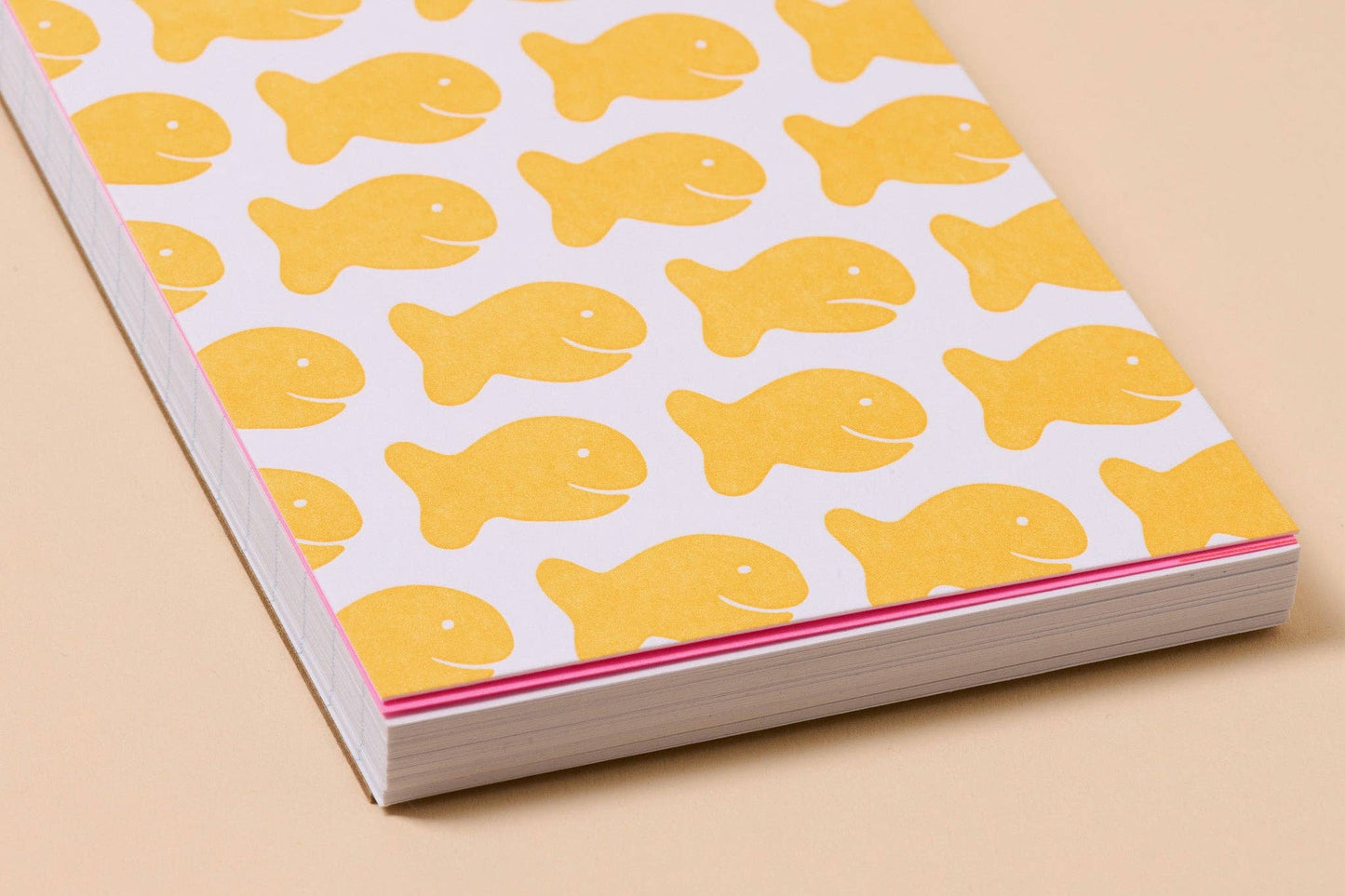Goldfish Crackers Letterpress Spiral Pocket Size Notebook