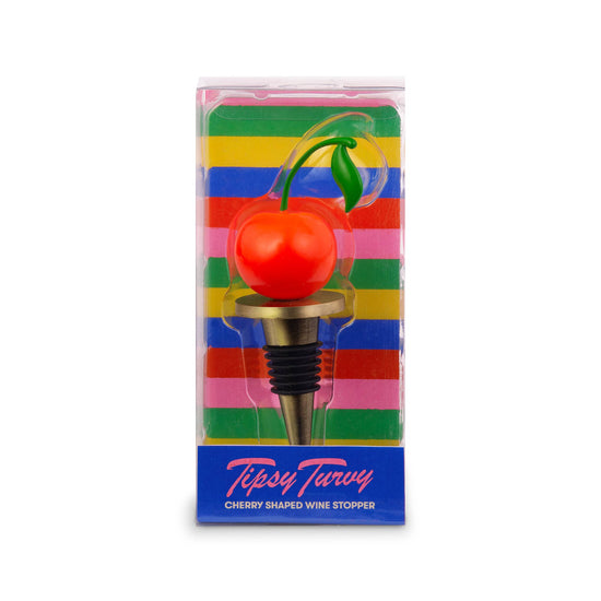 Cherry Tipsy Turvy Wine Stopper