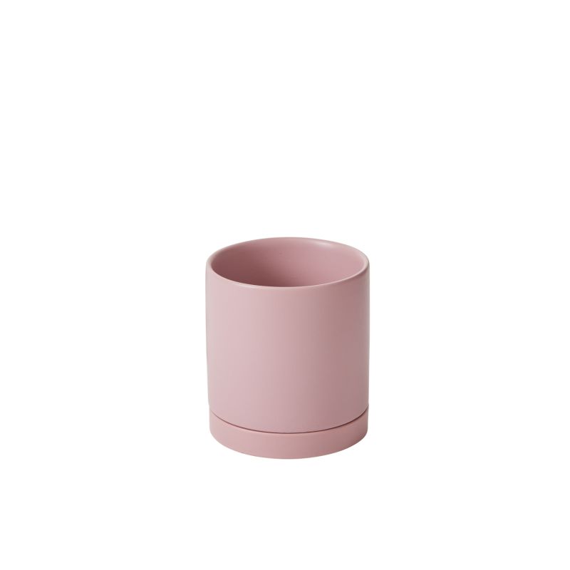 lilac ceramic plant pot Romey Pot with Saucer