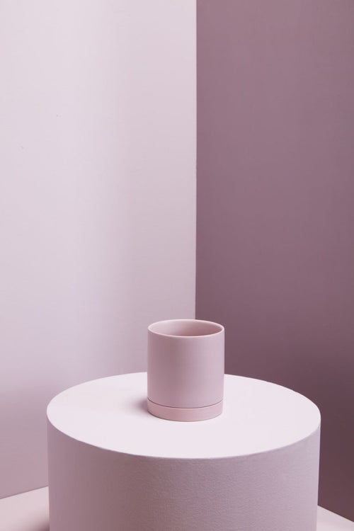Romey Pot with Saucer - Lilac
