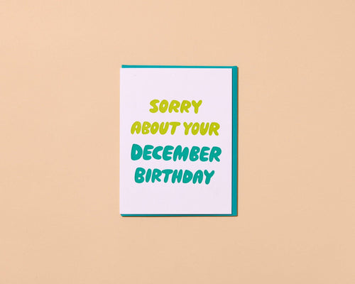 December Birthday Letterpress Card